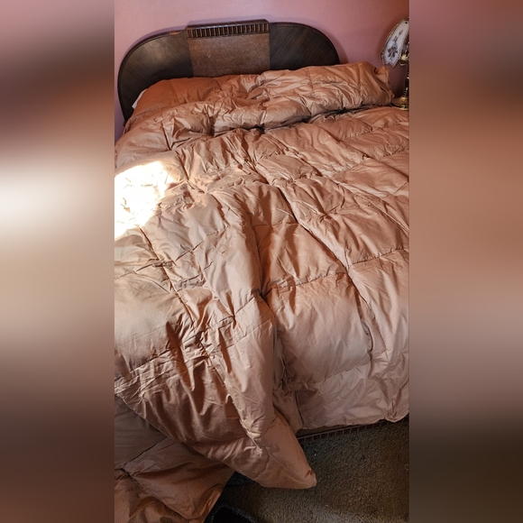 Mustard Brown Pure Down Organic Cotton Eco Earth Down Feather Comforter Kohl's - Picture 2 of 10